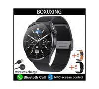 (Schwarzer Mesh-Gürtel) Kompatible Huawei GT3 Pro Smart Watch für Erwachsene, 390 x 390, HD-Bildschirm, Herzfrequenz,