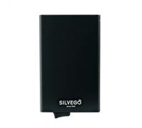 Schwarzes Kartenetui aus Aluminium mit RFID-Schutz