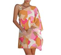 schwarzes Kleid Damen,Cain röcke,Zimmermann Kleider Sale,Jeansrock Weiss,Plisseerock rosa,Abendkleider kurz elegant,cocktailkleid Sommer,hochzeitskleid online kaufen(C-Orange,XL)