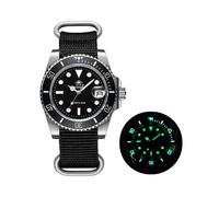 (Schwarzes Nylon) Neue Modeuhr Edelstahl Taucheruhr 200M C3 Super Luminous Sport Luxusuhr Reloj hombre Quarz Herrenuhren