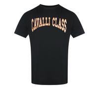 Schwarzes T-shirt Mit Cavalli Class Varsity-logo M