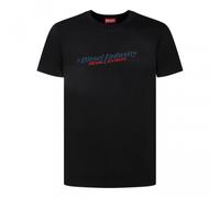 Schwarzes T-Shirt mit Denim-Logo von Diesel Industry 2XL