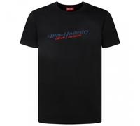 Schwarzes T-Shirt mit Diesel Industry Denim Division-Logo L