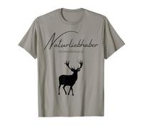 Schwarzwald Shirts und Geschenke als Souvenir Damen Unisex-Jugendliche Grau T-Shirt S Polyester 100% Klassisch geschnitten, Rundhals, Halbarm, Doppelt genähter Saum