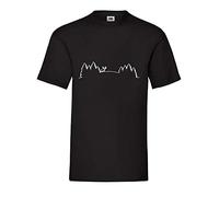 Schwarzwald Silhouette Männer T-Shirt Schwarz XL