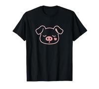 Schweinegesicht Lustiges rosa Nase Halloween Kostüm Sweet Piggy T-Shirt