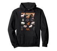 Schweinerassen der Welt Bauernhof Tierliebhaber niedliche Schweine Pullover Hoodie