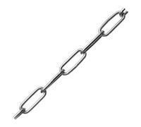 Schweisskette Pösamo Ø 5 mm Edelstahl rostfrei, Form C, langgliedrig Meterware