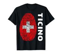 Schweiz Flagge DNA Fingerabdruck Kanton Tessin T-Shirt