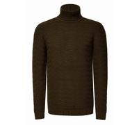 Schwerer Grobstrick Rollkragen-Pullover L