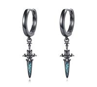Schwert-Ohrringe Aus Sterlingsilber Mit Schwert Und Türkis Baumelnde Ohrringe Punk-Schmuck Geschenke Für Herren Und Damen