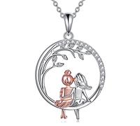 Schwestern Halskette "Always My Sister Forever My Friend" 925 Sterlingsilber Infinity Love Herz Anhänger Halskette Schmuck