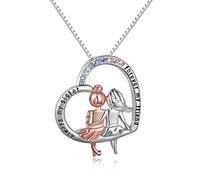Schwestern Halskette "Always My Sister Forever My Friend" 925 Sterlingsilber Infinity Love Herz Anhänger Halskette Schmuck