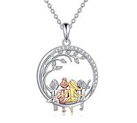 Schwestern Halskette "Always My Sister Forever My Friend" 925 Sterlingsilber Infinity Love Herz Anhänger Halskette Schmuck (4 Schwestern)