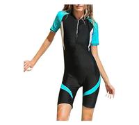 Schwimmen Anzug Damen, Swimming Suits Women Damen Surf Kurzarm Neoprenanzug Neopren Schwimmanzug - Mädchen Schwimmen Anzug Einteiler Badeanzug Mit Bein Wetsuit Kurz Schwimm Oberteil Shorty Schnorchela