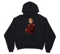 Scientist Minimal Vector Artwork Unisex Oversized Heavy Weight Cotton Blend Hoodie Black X-Large