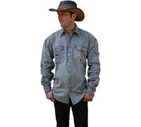 SCIPPIS Cowra Shirt Herren Outdoor-Hemd aus robuster Baumwolle - Canvas Freizeithemd mit Brusttaschen, Langarm (DE/NL/SE/PL, Alphanumerisch, L, Regular, Regular, Grey)