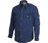 Scippis Cowra Shirt Herren Outdoor-Hemd aus robuster Baumwolle - Canvas Freizeithemd mit Brusttaschen, Langarm (DE/NL/SE/PL, Alphanumerisch, M, Regular, Regular, Blau)