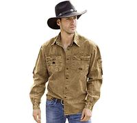 SCIPPIS Cowra Shirt Herren Outdoor-Hemd aus robuster Baumwolle - Canvas Freizeithemd mit Brusttaschen, Langarm (DE/NL/SE/PL, Alphanumerisch, XXL, Regular, Regular, Braun)