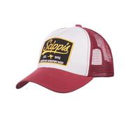 SCIPPIS Unisex Trucker Cap Redford - Retro Baseballcap Rot Weiß mit Mesh und Logo Patch