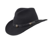 SCIPPIS Westernhut Mackay - Wollfilzhut für Damen & Herren - Wasserabweisend & knautschbar - Cowboyhut aus 100% Wolle - Schwarz (DE/NL/SE/PL, Alphanumerisch, XL, schwarz)