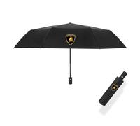 SCMDNOZ Auto Regenschirm für Lamborghini Aventador Gallardo Huracan Murcielago Urus, Tragbarer Faltender Automatischer Umbrellas mit Logo, Auto Zubehör,A
