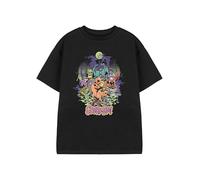 Scooby-Doo! Unisex Kinder Schwarzes Kurzarm-T-Shirt | Halloween-Grafik-T-Shirt für Kinder | Mystery Machine Cartoon Bekleidungsoberteil