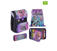 SCOOLI 5tlg. Schulranzen-Set "Monster High" in Lila - 44% | Buero Schulbedarf