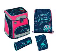 Scooli EasyFit Glow DIN - Schulranzen Set 5tlg. (Dotty Dolphin)