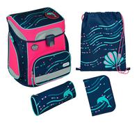 Scooli EasyFit Glow DIN - Schulranzen Set 5tlg. - Dotty Dolphin