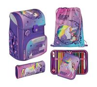 Scooli - EasyStart Schulranzen Set - ergonomischer Tornister für die Grundschule - mehrteiliges Set - Unicorn Academy