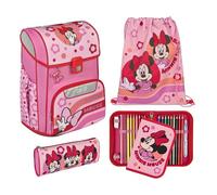 Scooli - EasyStart Schulranzen Set - ergonomischer Tornister für die Grundschule - mehrteiliges Set - Minnie Mouse