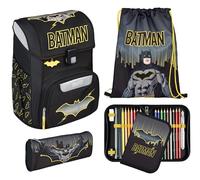 Scooli - EasyStart Schulranzen Set - ergonomischer Tornister für die Grundschule - mehrteiliges Set - Batman