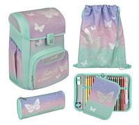Scooli - EasyStart Schulranzen Set - ergonomischer Tornister für die Grundschule - mehrteiliges Set - Butterfly Wishes
