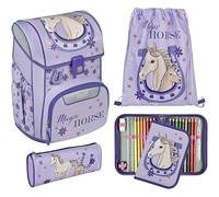 Scooli - EasyStart Schulranzen Set - ergonomischer Tornister für die Grundschule - mehrteiliges Set - Magic Horse