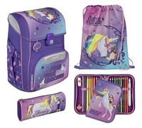 Scooli - EasyStart Schulranzen Set - ergonomischer Tornister für die Grundschule - mehrteiliges Set - Unicorn Academy