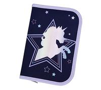 Scooli Einhorn Motiv Schüleretui - gefülltes Federmäppchen mit Eberhard Faber Stiften - stylische Federmappe mit Motiv - Stiftebox für Buntstifte und Bleistifte - ideal für die Schule