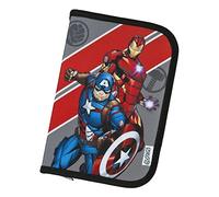 Scooli Marvel Avengers Schüleretui - gefülltes Federmäppchen mit Eberhard Faber Stiften - stylische Federmappe mit Motiv - Stiftebox für Buntstifte und Bleistifte - ideal für die Schule