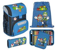 Scooli Schulranzen Set EasyStart Super Mario, ergonomisch, Grundschule