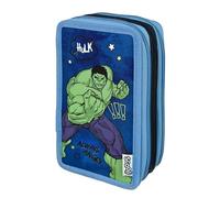 Scooli - Tripledecker Schüleretui Avengers - Großes Schüleretui mit hochwertigen Stiften - praktisch und funktional - für die Schule und unterwegs - hochwertige Qualität - ab 6 Jahren