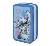 Scooli Federmäppchen Tripledecker Lilo & Stich, gefüllt, inkl. Geodreieck, Polyester