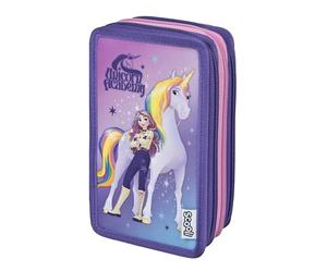 Scooli - Tripledecker Unicorn Academy - Gefülltes Schüleretui mit hochwertigen Stiften & Zubehör - Ideal für Schule, Freizeit und unterwegs - ab 6 Jahren