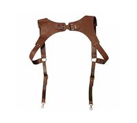 SCORRO Herren Hosenträger Vintage Leder Hosenträger Herren Mittelalter Renaissance Bekleidung Schulter Zubehör Gurtband Harness Chest Hosenträger