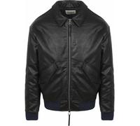 Scotch and Soda Faux Leather Bomberjacke Schwarz - Größe L Schwarz L
