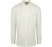 Scotch and Soda Leinen Mao Hemd Weiß - Größe M Weiß M