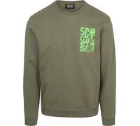 Scotch and Soda Pullover Logo Olivgrün - Größe XL Grün XL