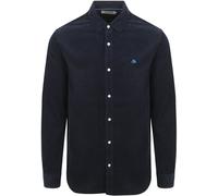 Scotch and Soda Solid Corduroy Hemd Schwarz - Größe L Dunkelblau L