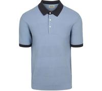 Scotch And Soda Strickpolo Structure Blau - Größe XL Blau XL