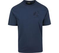 Scotch And Soda T-Shirt Navy Print - Größe M Dunkelblau M
