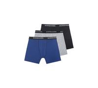 SCOTCH&SODA Herren Boxershorts, 3er Pack - Solid Cotton Stretch Schwarz/Blau/Grau XXL
